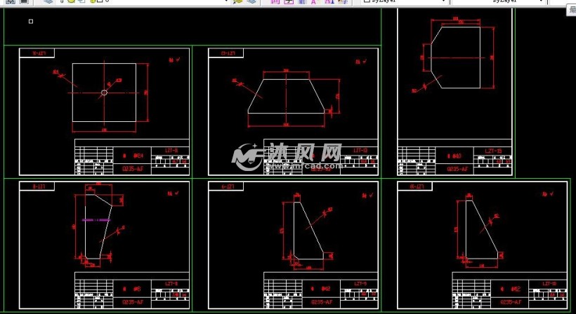 腳板支撐式鋼結構承重柱 - 建築模型圖紙 - 沐風網