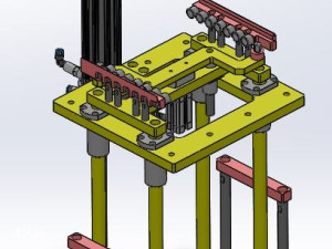 两级托盘举升定位结构