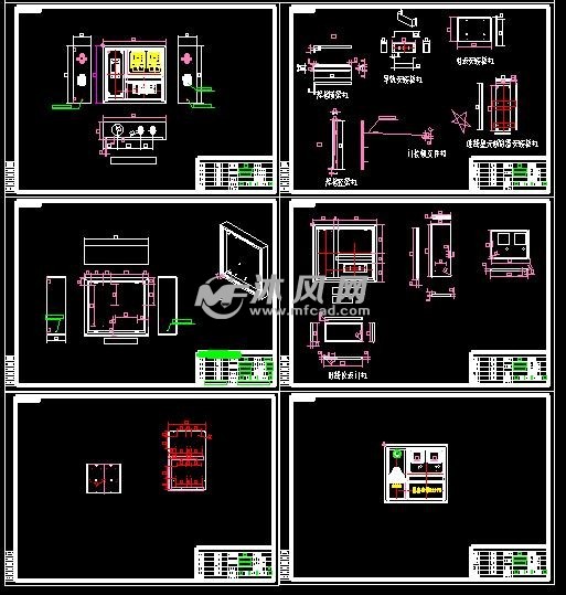 單相電錶箱2表位帶電度表插件- 箱體類圖紙 - 沐風網