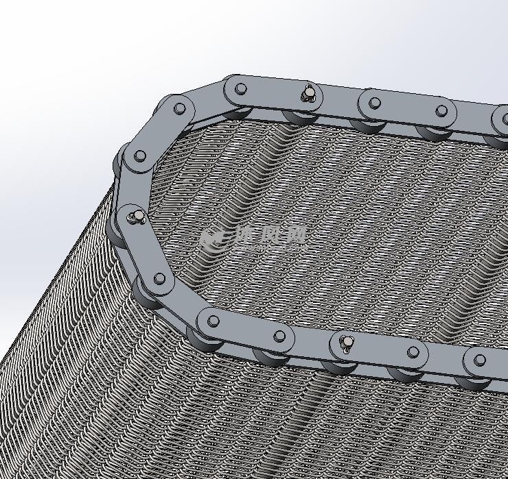 传动链条穿轴网带 - 零部件模型图纸 - 沐风网