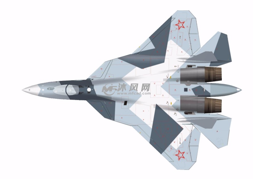 俄罗斯空军苏-57战斗机 - 航空航天图纸 - 沐风网
