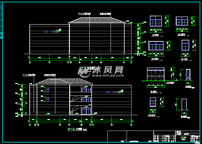 常州四坡屋面框架廠房車間建築結構設計圖