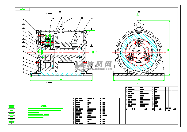 电动卷扬机减速器简图图片