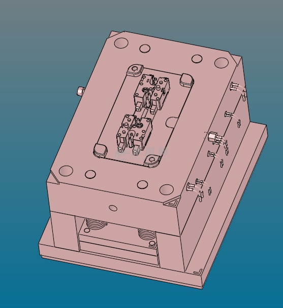 变压器电表下盖注塑模具图