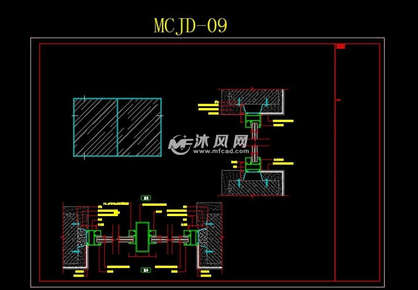 门窗通用节点cad图纸