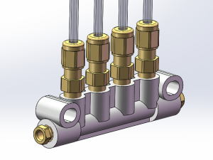 双柱立式车床多点分油器装置