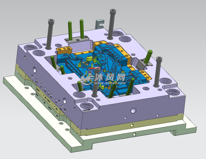 前模正視圖結構圖總裝圖產品2產品1打印機功能殼體塑膠模具,三板模細