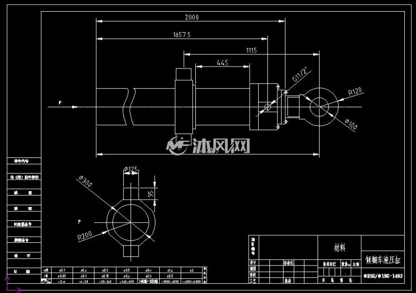 多种油缸图纸cad