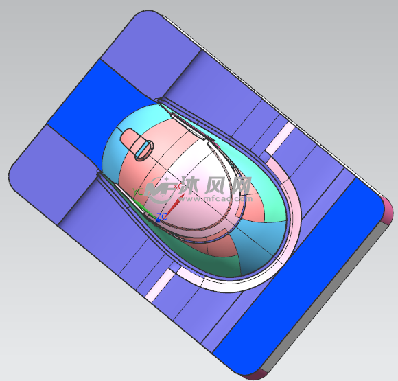 ug鼠标外壳模具上模芯- 模具图纸 - 沐风网
