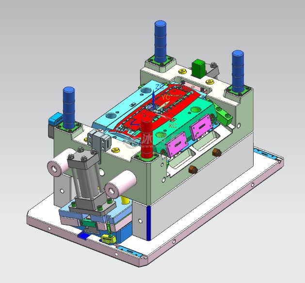 汽车中出风口饰框骨架塑胶模具