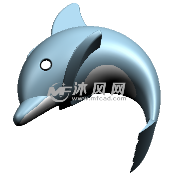 ug制作的海豚 - 人体/动物模型图纸 - 沐风网
