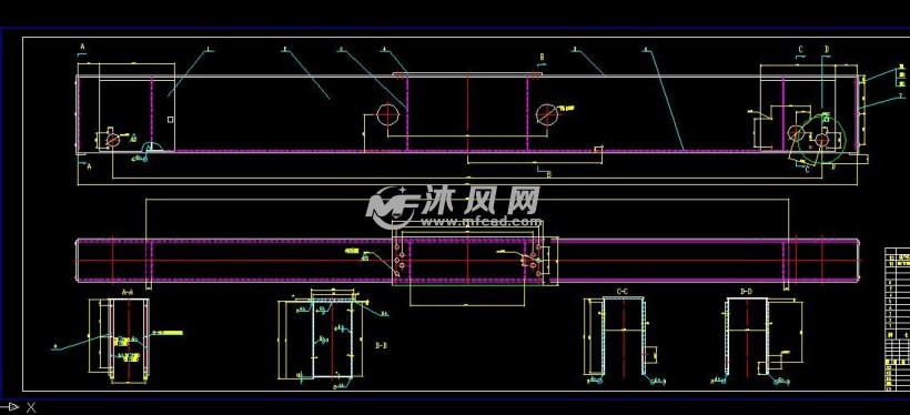 车间承重行车梁架结构尺寸图 - 工程机械/建筑机械图纸 - 沐风网