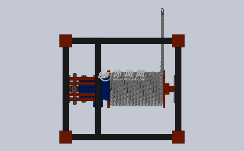 绞盘机构三维模型