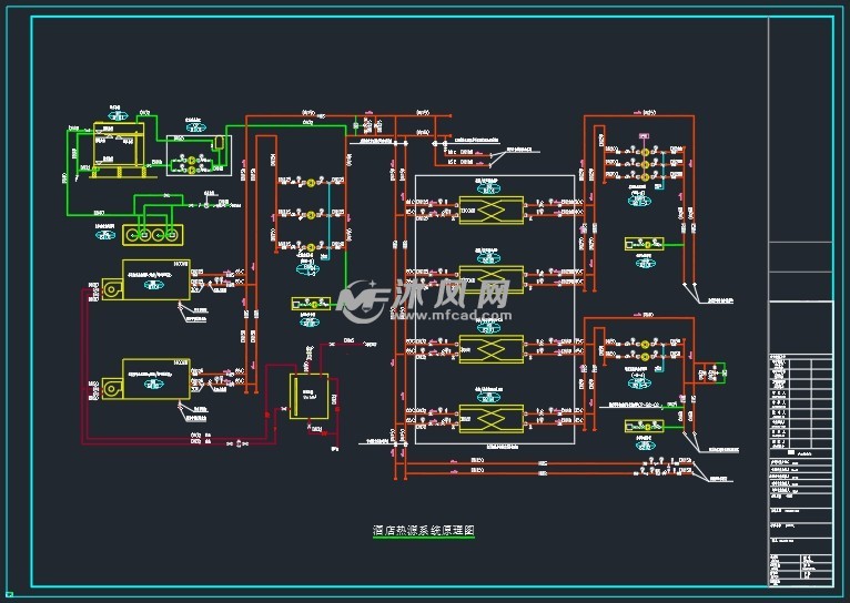 某酒店热源系统锅炉供热深化图