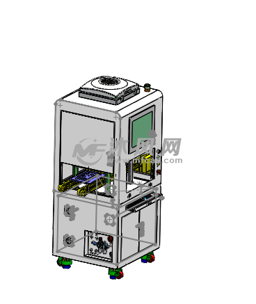 點膠機總裝設計圖 - 電子產品製造設備圖紙 - 沐風網