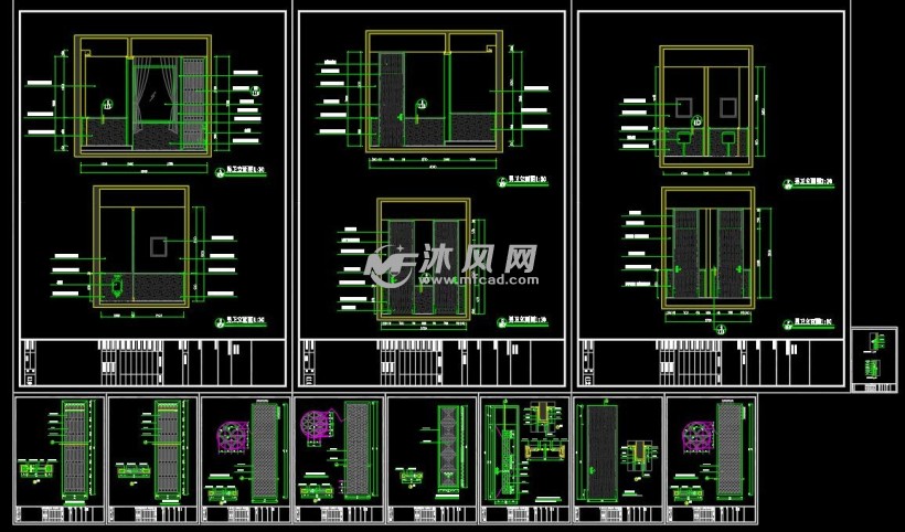 定制隔断立面图