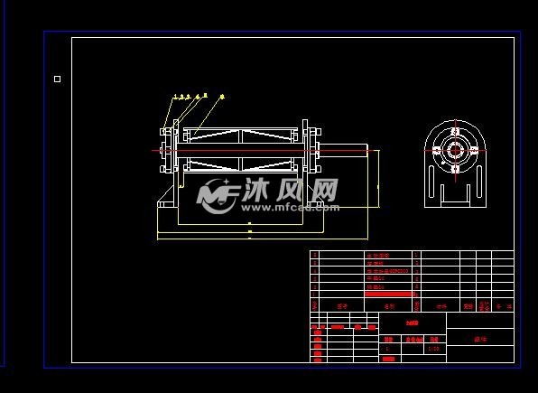 2米外置動力輸送皮帶機結構圖