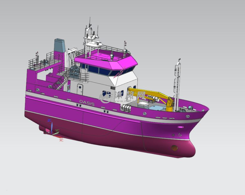 远洋捕鱼船三维模型