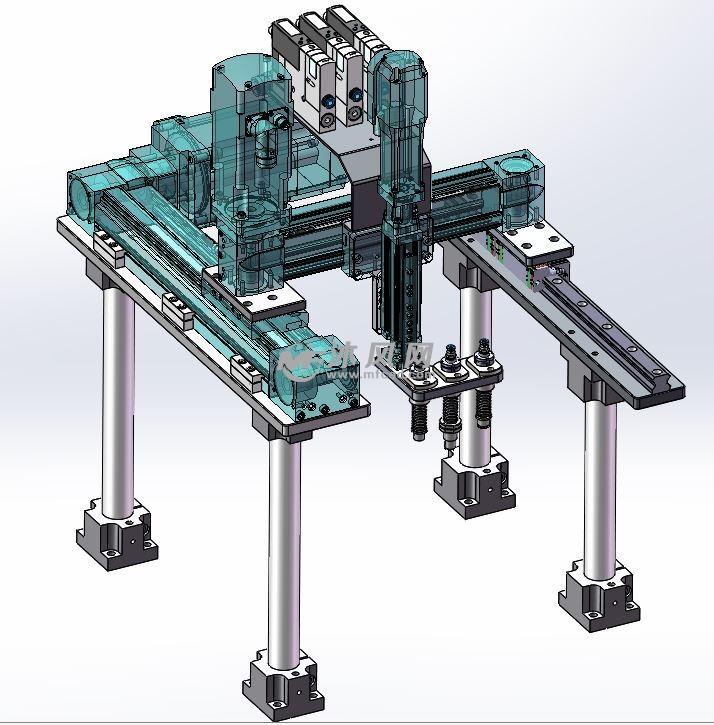 三轴伺服龙门架移载真空吸盘机构