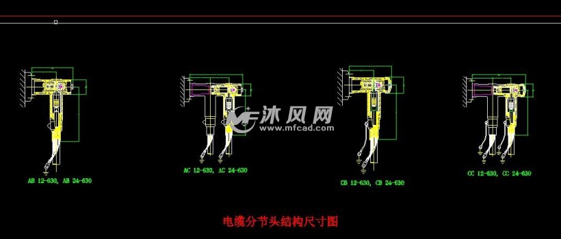 電纜分配箱及基礎,分配接頭圖 - 電子電工圖紙 - 沐風網