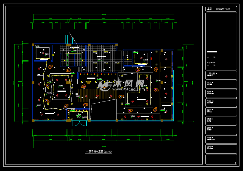浪漫咖啡厅装修cad图纸