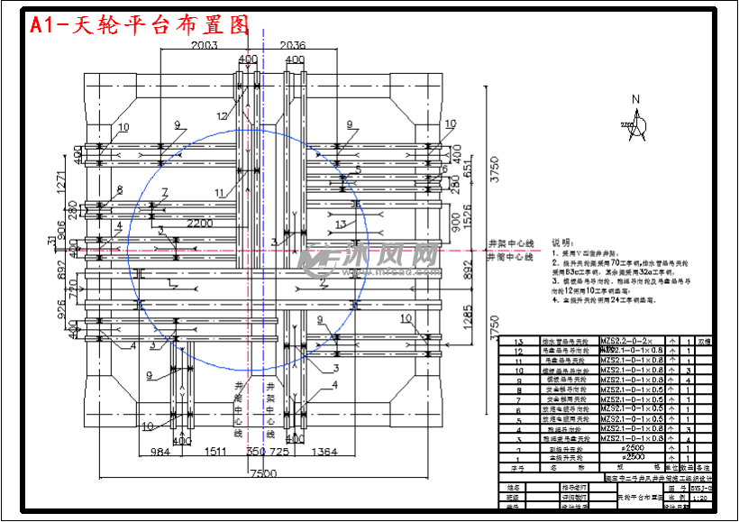 a1-天轮平台布置图
