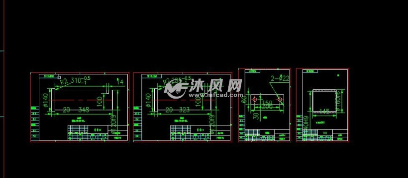 50t起重平吊担结构零部件图