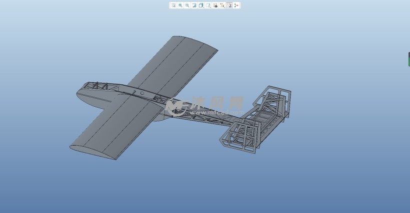 簡易飛機模型三維 - 航空航天圖紙 - 沐風網