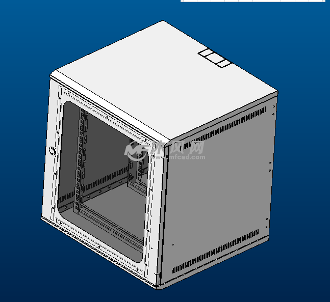 12u机箱3d模型- 箱体类图纸 - 沐风网