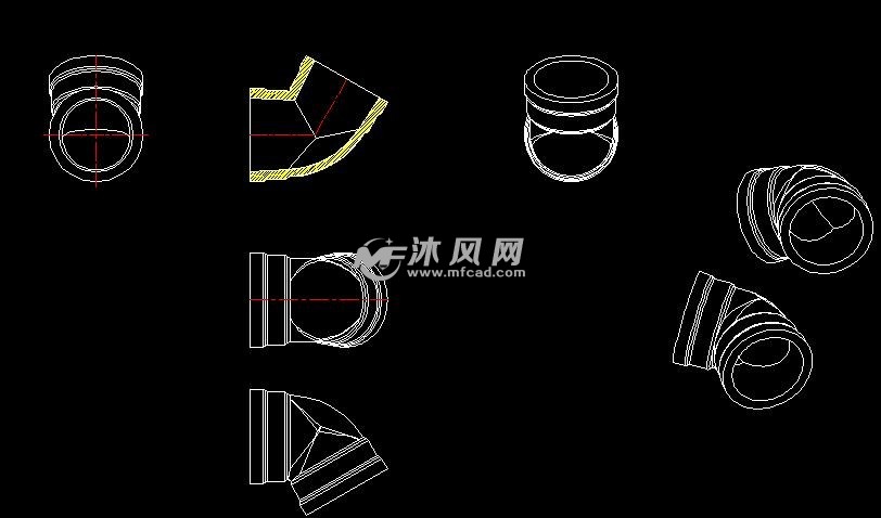 120度弯管注塑模具设计图纸