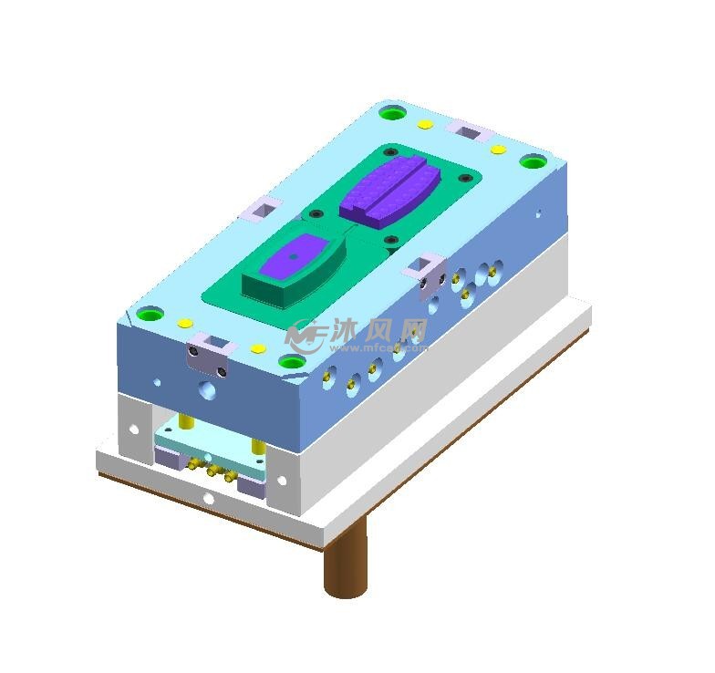 包装盒模内藏推板顶出模具