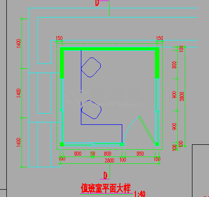 值班室平面大样