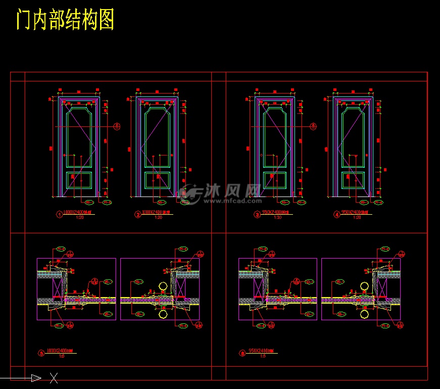 实木门结构图型