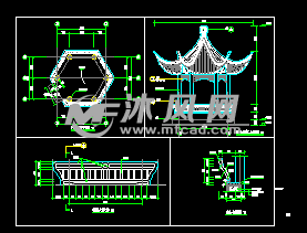 某山地公園六角亭