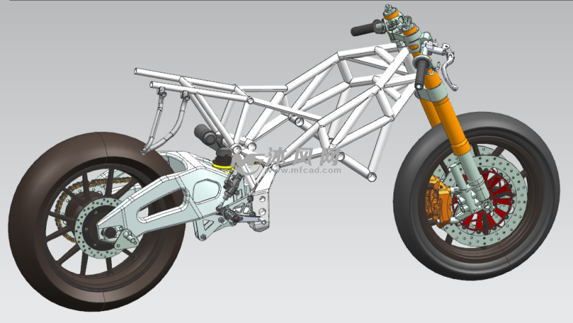 赛车级摩托车车身设计软件为nx ug11.