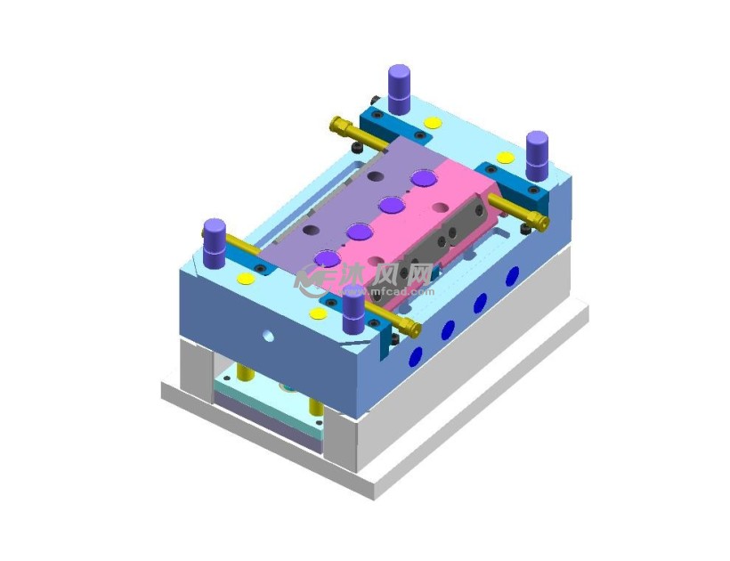 螺牙塑胶接头后模行位模内藏推板设计