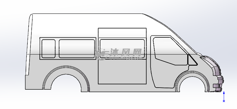 sldprt-角1整體新全順v348長軸高頂外形圖,可用於特種車改裝結構圖.