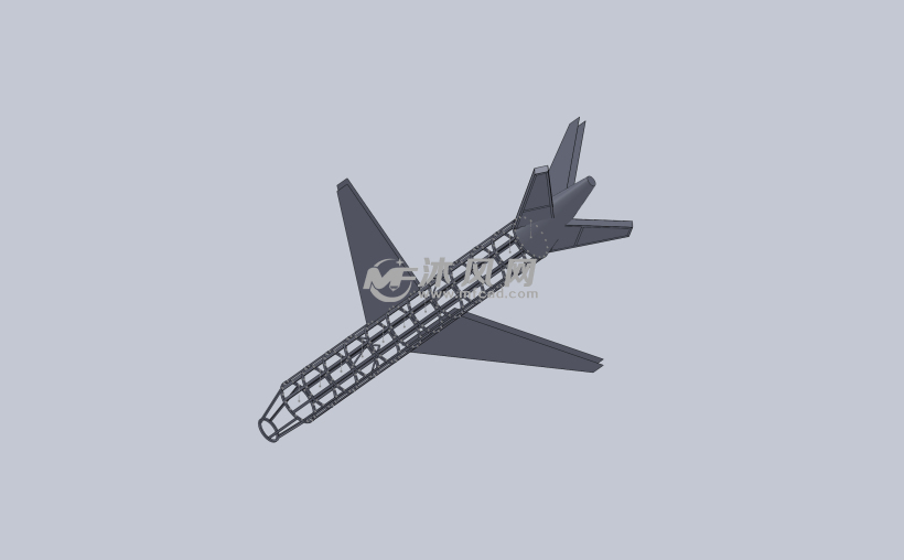 钢骨架飞机三维模型