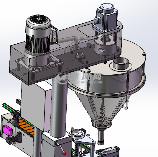单头粉剂灌装机 - 包装机械图纸 - 沐风网