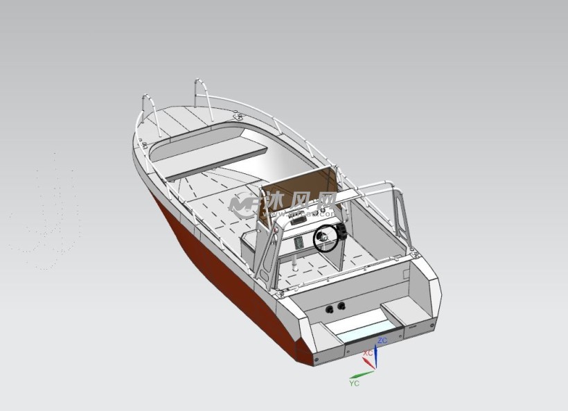 游艇模型三视图图片