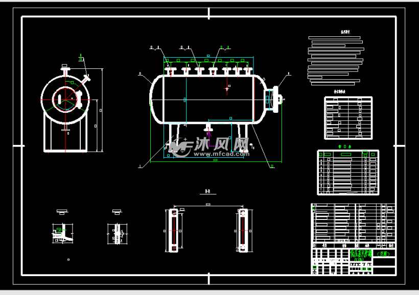 低壓蒸汽儲罐 - 儲存壓力容器圖紙 - 沐風網