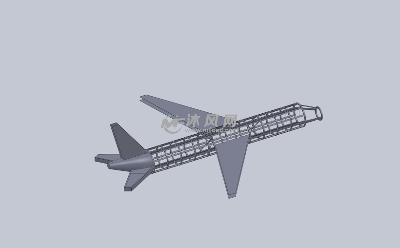 鋼骨架飛機三維模型 - 航空航天圖紙 - 沐風網