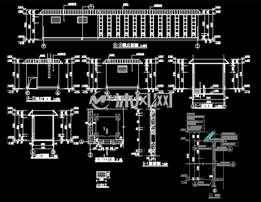 公墓单层十二生肖焚烧炉建筑施工图