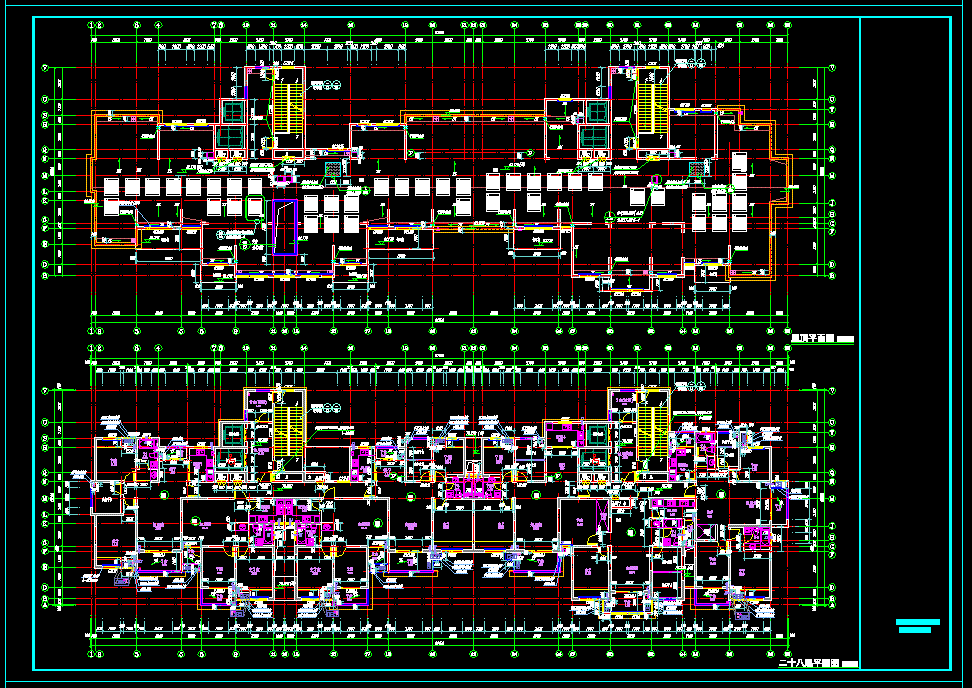 高层住宅楼施建图