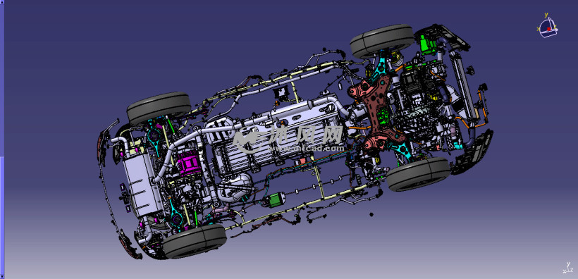 混动电动车电器底盘数模