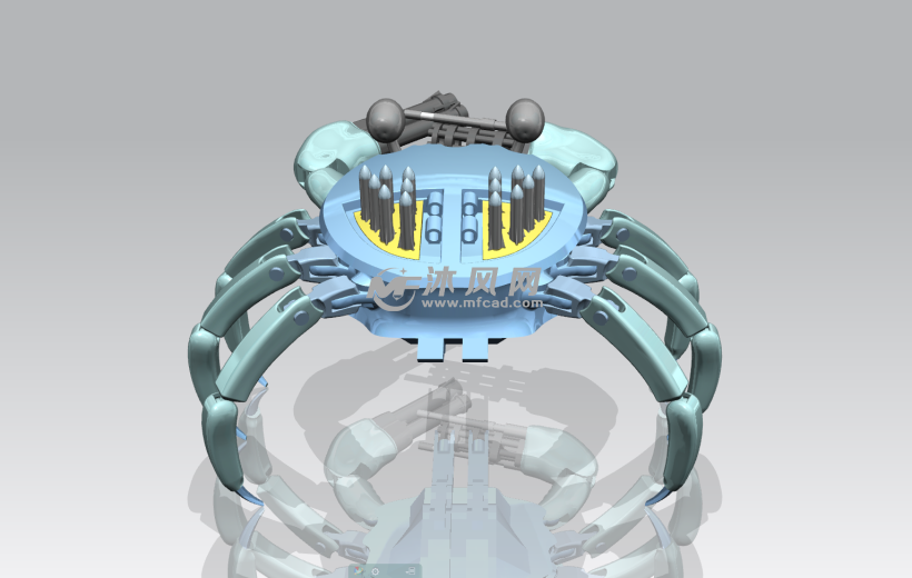 科幻画机械螃蟹下图片