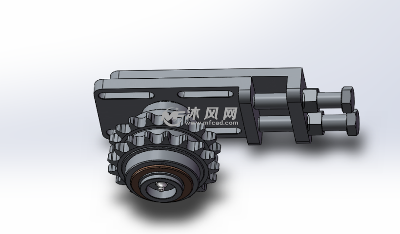 链轮张紧装置三维模型