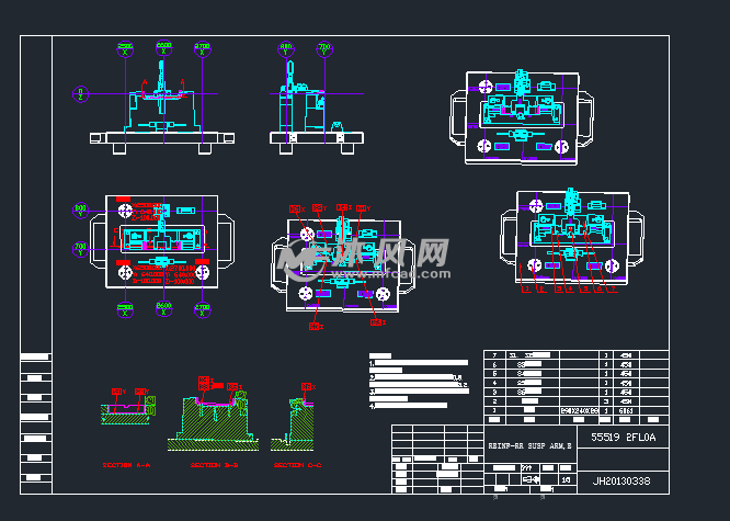 冲压检测检具总装图