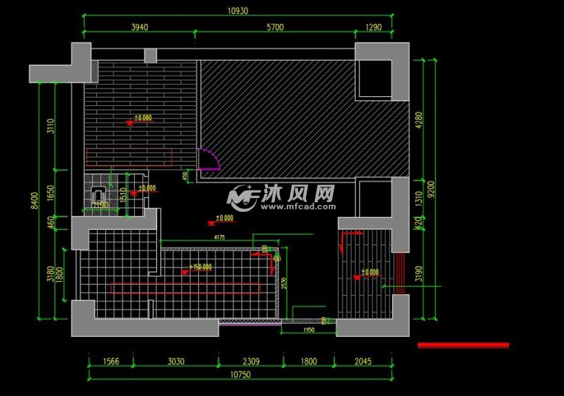 奶茶店施工圖紙