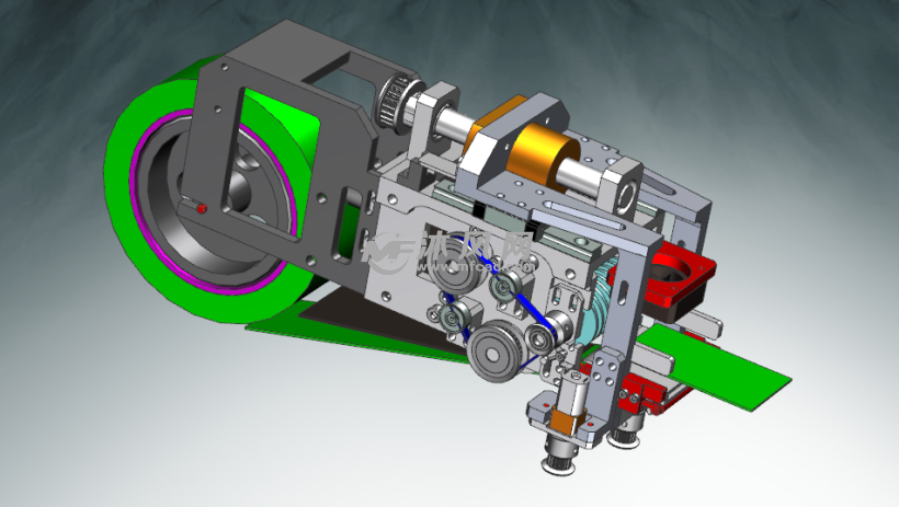胶带自动化剪切与贴紧一体化设计机构